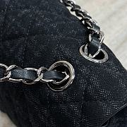 Chanel Flap Bag Classic 11.12 Denim Black Grey - 3