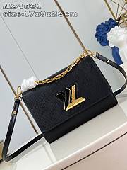 Louis Vuitton LV Twist MM Black Bag 23x17x9.5cm - 1