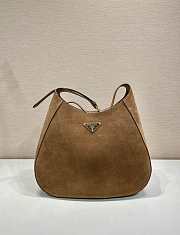 Prada Cleo Bag Brown Suede 40x30x9cm - 1