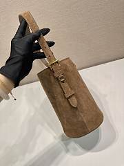 Prada Suede Mini Brown Bucket Bag 22x22x13cm - 2