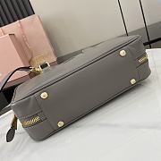 Miu Miu Arcadie Bag Grey Leather 27x9x12cm - 6