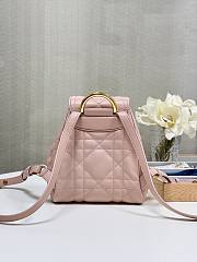 Dior Small Caro Backpack Pink Lambskin 19.5 x 18.5 x 8.5 cm - 3