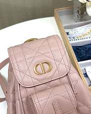 Dior Small Caro Backpack Pink Lambskin 19.5 x 18.5 x 8.5 cm - 2