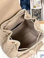 Dior Medium Caro Backpack Beige Lambskin 23 x 26.7 x 12.5 cm - 6