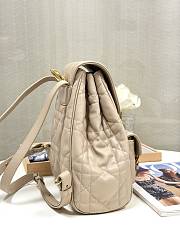 Dior Medium Caro Backpack Beige Lambskin 23 x 26.7 x 12.5 cm - 5