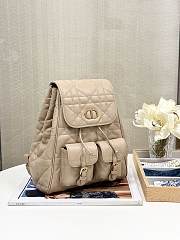 Dior Medium Caro Backpack Beige Lambskin 23 x 26.7 x 12.5 cm - 4