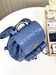 Dior Medium Caro Backpack Blue Lambskin 23 x 26.7 x 12.5 cm - 6