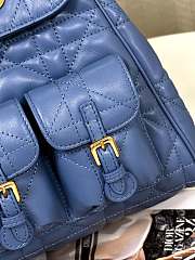 Dior Medium Caro Backpack Blue Lambskin 23 x 26.7 x 12.5 cm - 5