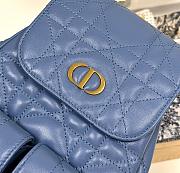 Dior Medium Caro Backpack Blue Lambskin 23 x 26.7 x 12.5 cm - 3