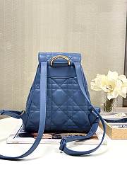 Dior Medium Caro Backpack Blue Lambskin 23 x 26.7 x 12.5 cm - 2