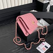 Chanel Wallet Chain Woc Pink Lambskin 19cm - 6