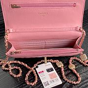 Chanel Wallet Chain Woc Pink Lambskin 19cm - 4