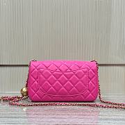 Chanel Flap Bag Neon Pink Bell 20x13x7cm - 4