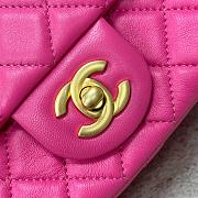 Chanel Flap Bag Neon Pink Bell 20x13x7cm - 2