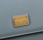 Dolce & Gabbana Medium Sicily Handbag Dauphine Blue 25x20x12cm - 2