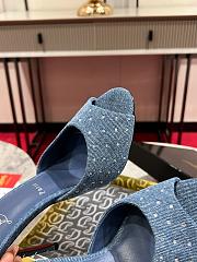 Christian Louboutin Kate 100 Suede Pumps Denim - 5