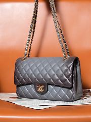 Chanel Classic 11.12 Flap Bag Lambskin Gold Grey 25cm - 3