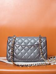 Chanel Classic 11.12 Flap Bag Lambskin Gold Grey 20cm - 3