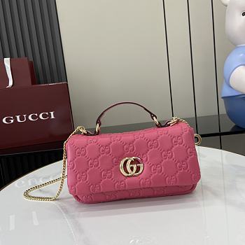 Gucci GG Milano Mini Top Handle Bag Pink 21x12.5x4.5cm