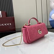 Gucci GG Milano Mini Top Handle Bag Pink 21x12.5x4.5cm - 6