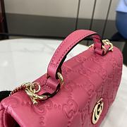 Gucci GG Milano Mini Top Handle Bag Pink 21x12.5x4.5cm - 5