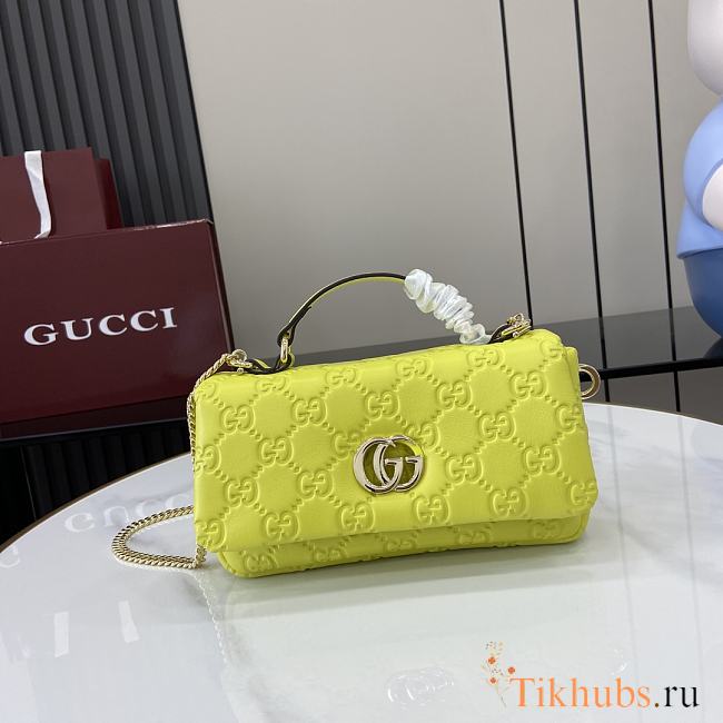 Gucci GG Milano Mini Top Handle Bag Bright Green 21x12.5x4.5cm - 1