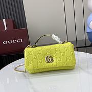 Gucci GG Milano Mini Top Handle Bag Bright Green 21x12.5x4.5cm - 1