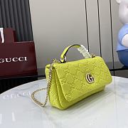 Gucci GG Milano Mini Top Handle Bag Bright Green 21x12.5x4.5cm - 5