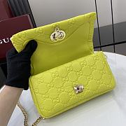 Gucci GG Milano Mini Top Handle Bag Bright Green 21x12.5x4.5cm - 2