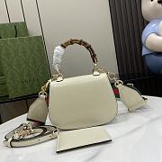 Gucci Bamboo 1947 Mini Top Handle White Bag 17x12x7.5cm - 4