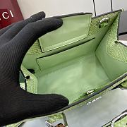 Gucci Diana Mini Python Tote Bag Green 20x16x10cm - 6