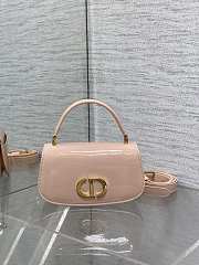 Dior Small 30 Montaigne Top Handle Bag Pink Patent 19x10x8cm - 1