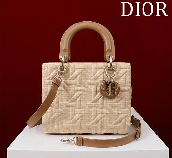 Dior Medium Lady Bag Beige 24x20x11cm