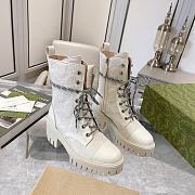 Gucci Leather White Boot - 1