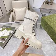 Gucci Leather White Boot - 4