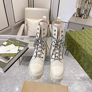 Gucci Leather White Boot - 2