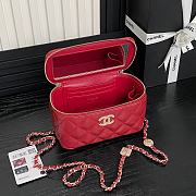 Chanel 24k Vanity Red Lambskin 17cm - 2