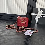 Chanel Vanity Red Bag 11x8.5x7cm - 1