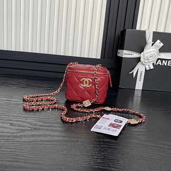 Chanel Vanity Red Bag 11x8.5x7cm