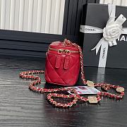 Chanel Vanity Red Bag 11x8.5x7cm - 6