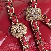 Chanel Vanity Red Bag 11x8.5x7cm - 4