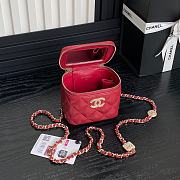 Chanel Vanity Red Bag 11x8.5x7cm - 2