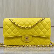 Chanel Medium Flap Bag Yellow Caviar Gold 25cm - 1