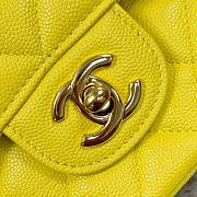 Chanel Medium Flap Bag Yellow Caviar Gold 25cm - 4