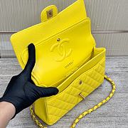 Chanel Medium Flap Bag Yellow Caviar Gold 25cm - 5