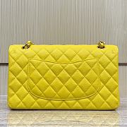 Chanel Medium Flap Bag Yellow Caviar Gold 25cm - 6