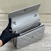 Chanel Top Handle Trendy Grey Lambskin Silver Bag 25cm - 3