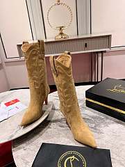 Christian Louboutin Santiabooty 85mm Low Boots Beige - 4