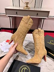 Christian Louboutin Santiabooty 85mm Low Boots Beige - 2