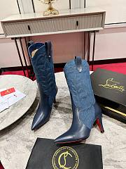 Christian Louboutin Santiabooty 85mm Low Boots Denim - 1